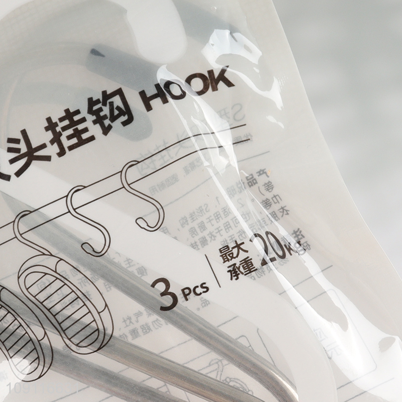 Factory Supply 3PCS Stainless Steel S Hooks Metal Hanging Hooks for Kitchen