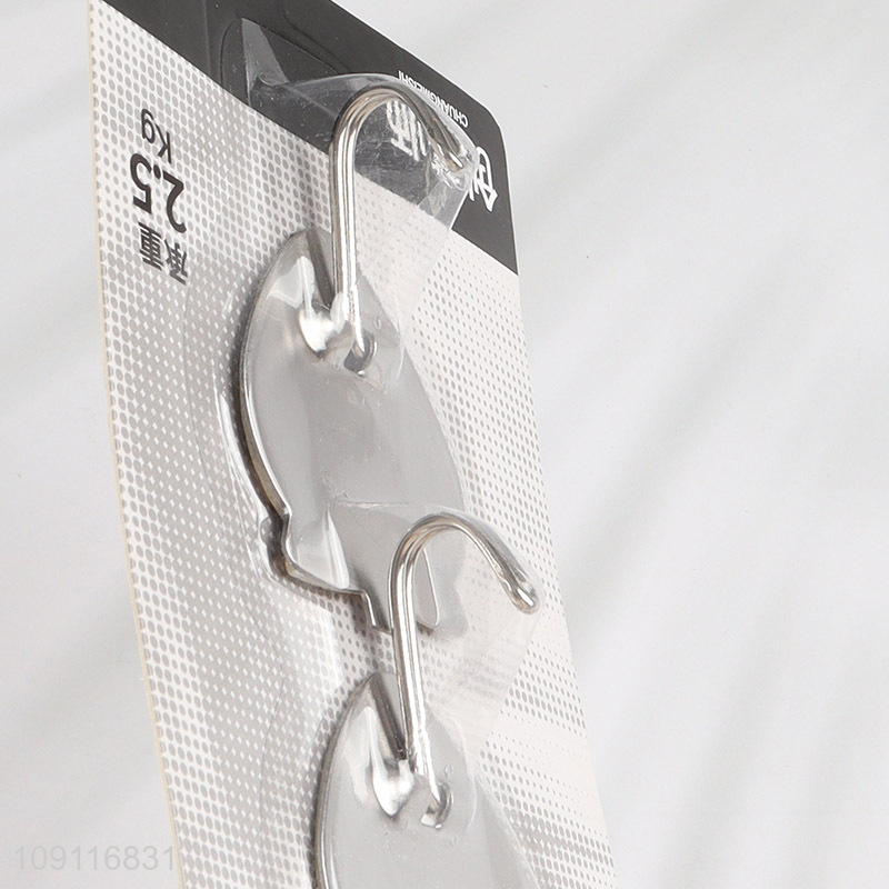 Hot Selling 2PCS Stainless Steel Self Adhesive Wall Hanging Hooks Utility Hooks