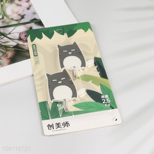 Factory Price 2PCS Cat Shaped Adhesive Wall Hooks Utility Hooks for Hanging