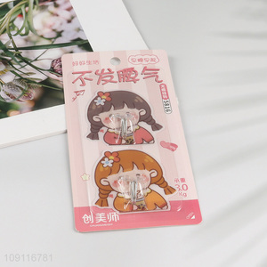 Factory Supply 2PCS Wall Mounted Hooks Adhesive Towel Hooks for Hanging