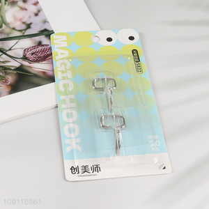 Factory Price 2PCS Adhesive Hooks Wall Hanging Hooks Towel Coat Hooks