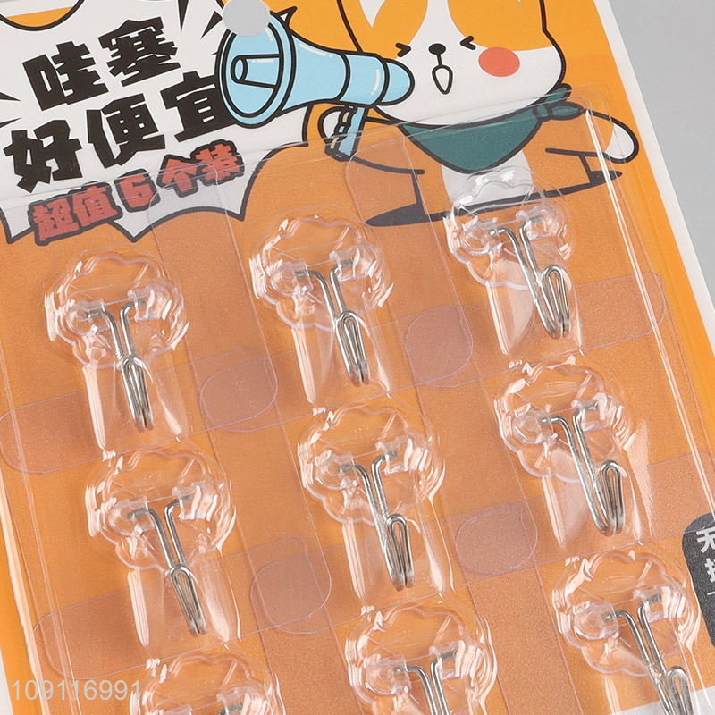 New Arrival 9PCS Wall Hanging Towel Hooks Waterproof Oilproof Adhesive Hooks