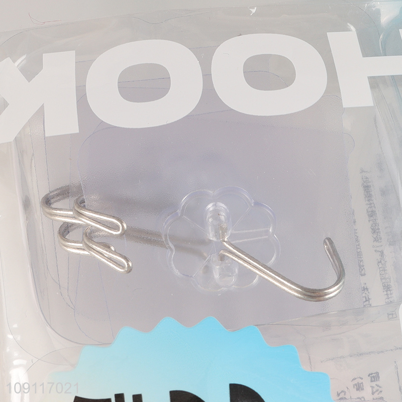 Factory Supply 20PCS Adhesive Hooks Heavy Duty Seamless Wall Hanging Hooks