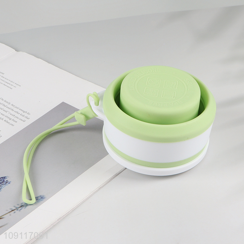 Wholesale BPA Free Silicone Collapsible Travel Cup Leakproof Folding Water Bottle
