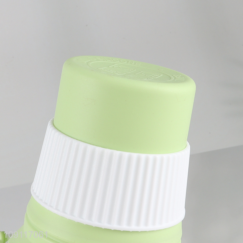 Wholesale BPA Free Silicone Collapsible Travel Cup Leakproof Folding Water Bottle