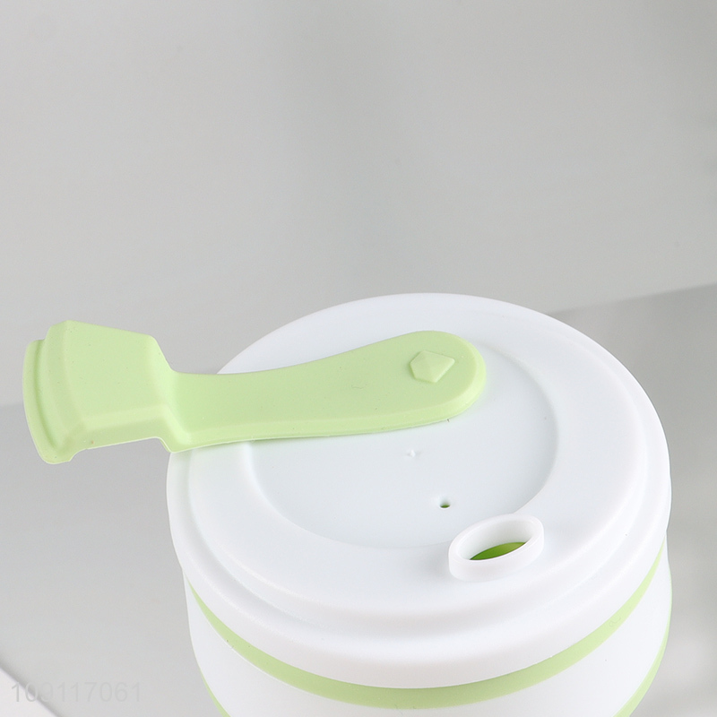 Wholesale BPA Free Silicone Collapsible Travel Cup Leakproof Folding Water Bottle