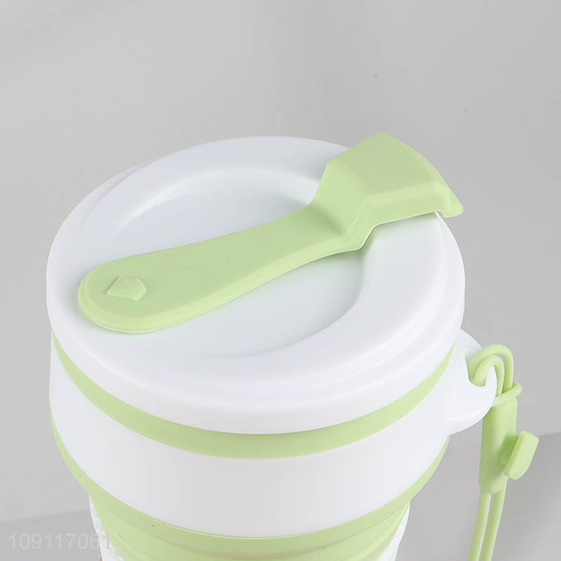 Wholesale BPA Free Silicone Collapsible Travel Cup Leakproof Folding Water Bottle