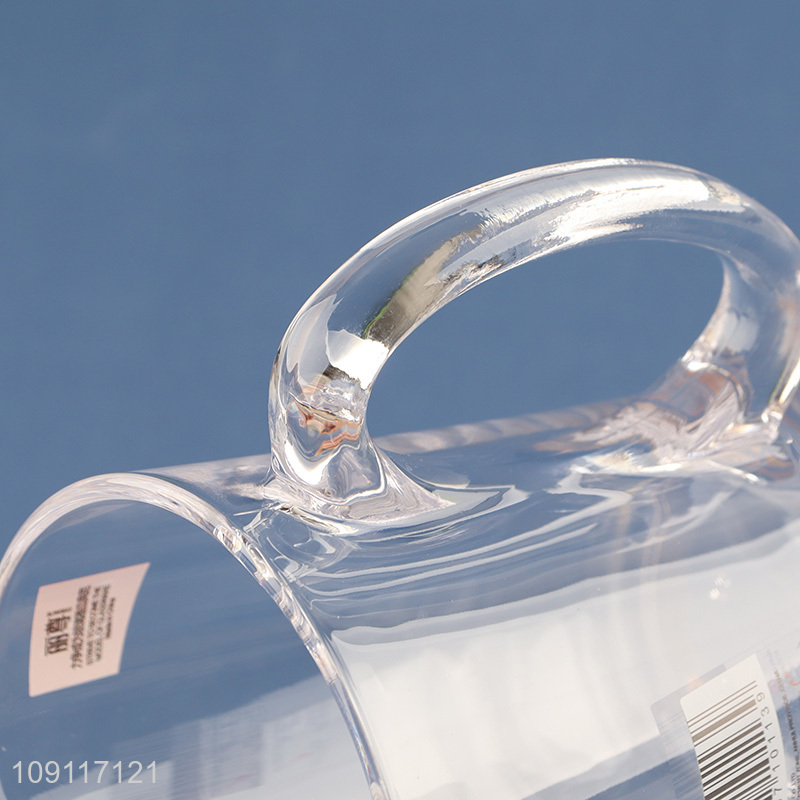 China supplier clear glass cup 300ml water cup drinking cup with handle