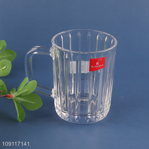 High quality glass clear water cup drinking cup water mug for sale