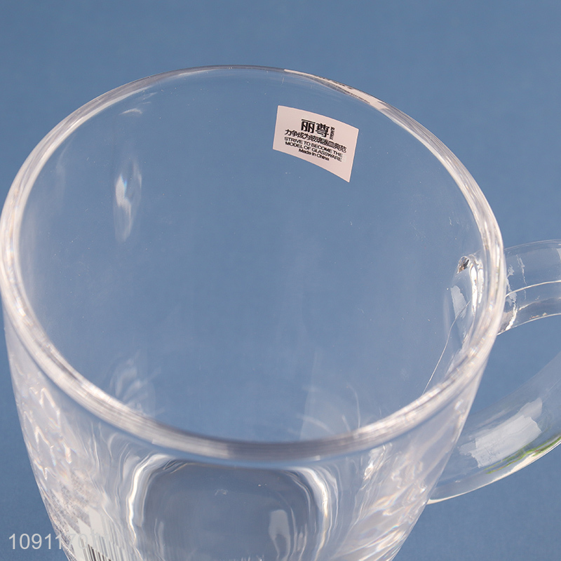 China products glass unbreakable water cup drinking cup with handle
