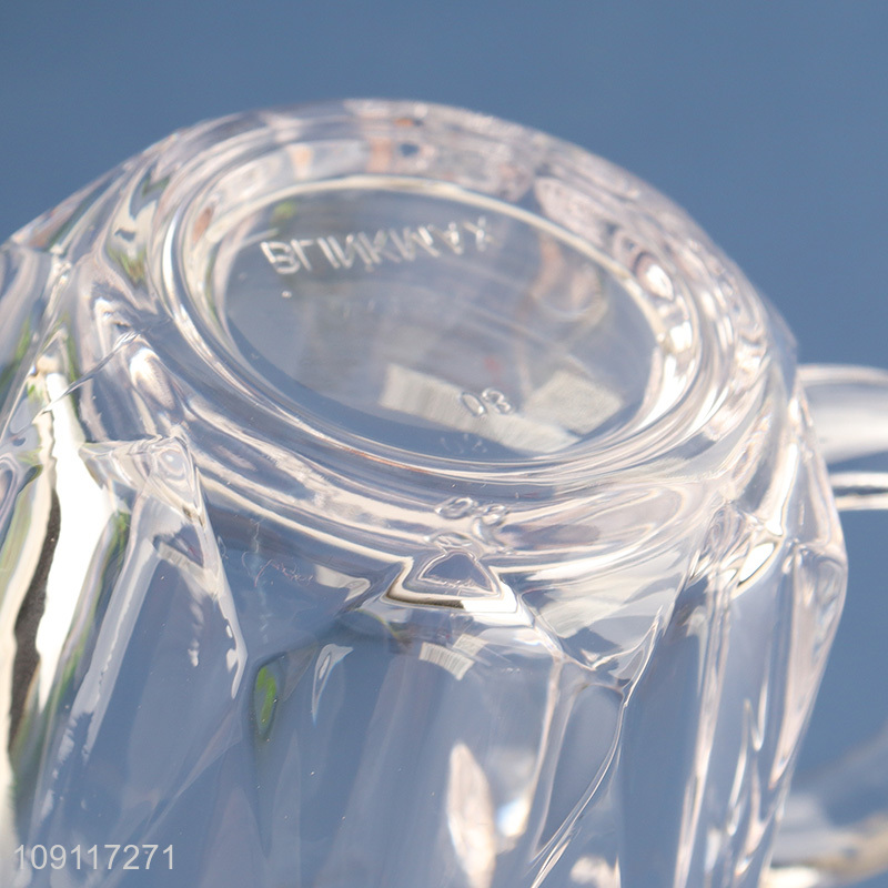 Most popular unbreakable glass water cup drinking cup beer mug with handle