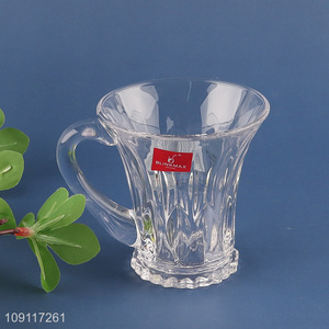 Factory price unbreakable clear glass cup water cup drinking cup with handle