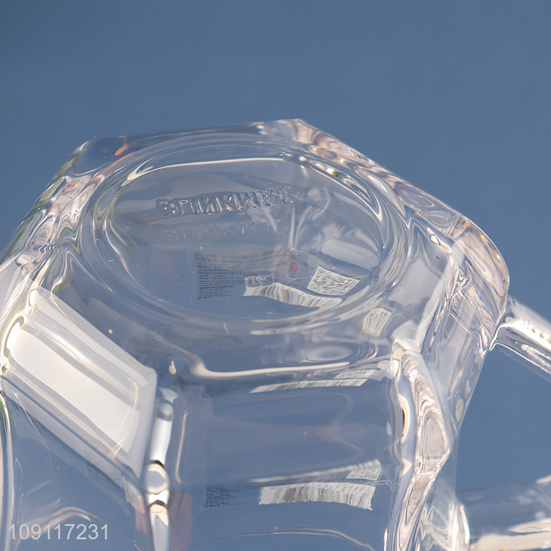 Low price unbreakable glass clear water cup drinking cup coffee mug