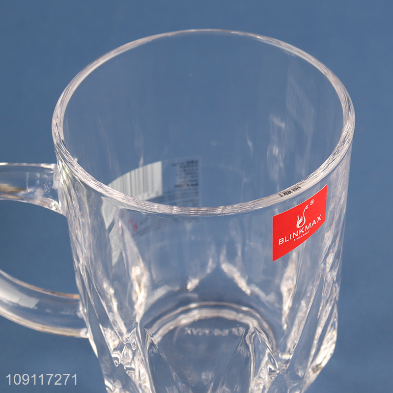 Most popular unbreakable glass water cup drinking cup beer mug with handle