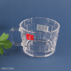 Top sale glass unbreakable water cup drinking cup coffee mug with handle