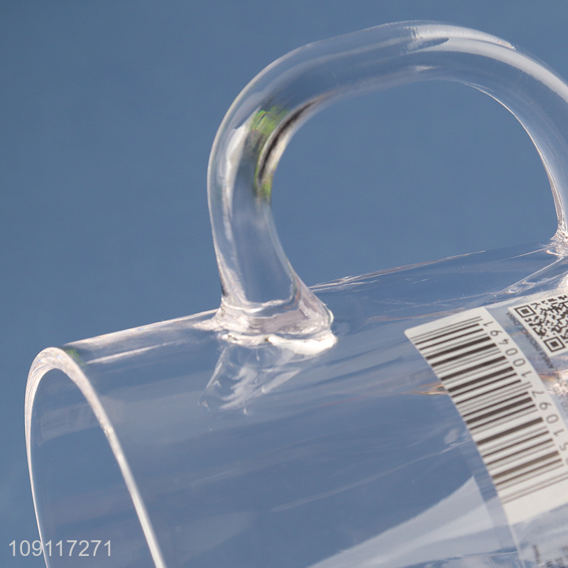 Most popular unbreakable glass water cup drinking cup beer mug with handle