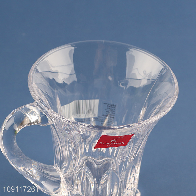 Factory price unbreakable clear glass cup water cup drinking cup with handle