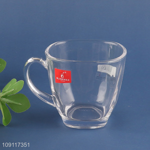 Wholesale from china clear glass water cup drinking cup coffee mug with handle
