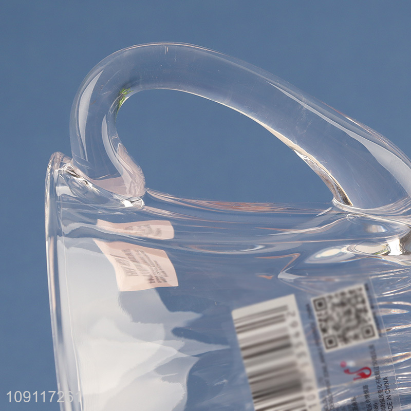Factory price unbreakable clear glass cup water cup drinking cup with handle