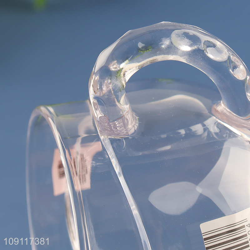 Low price unbreakable glass water cup drinking cup coffee mug with handle