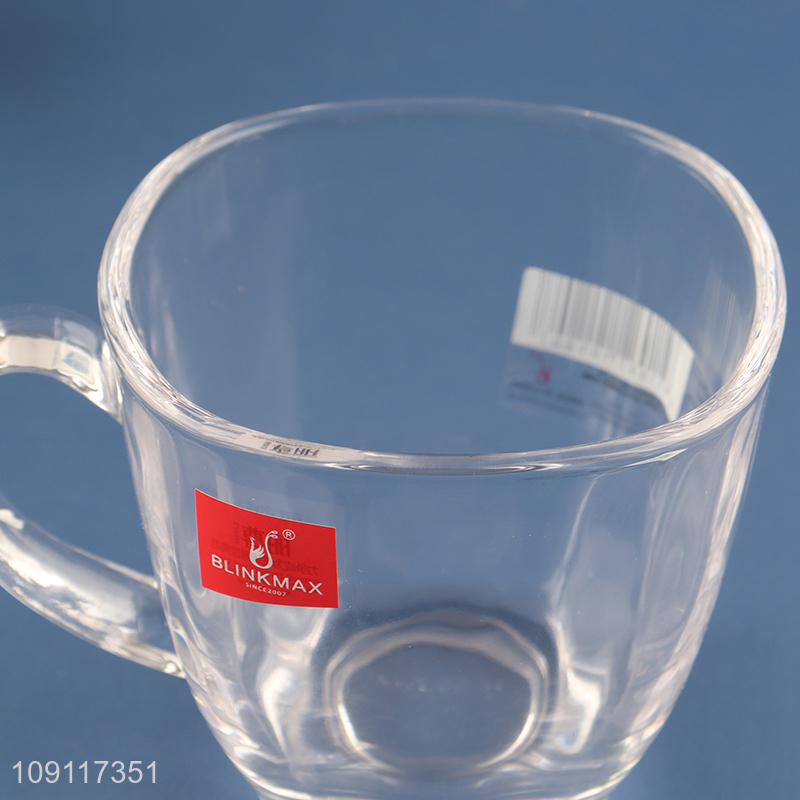 Wholesale from china clear glass water cup drinking cup coffee mug with handle