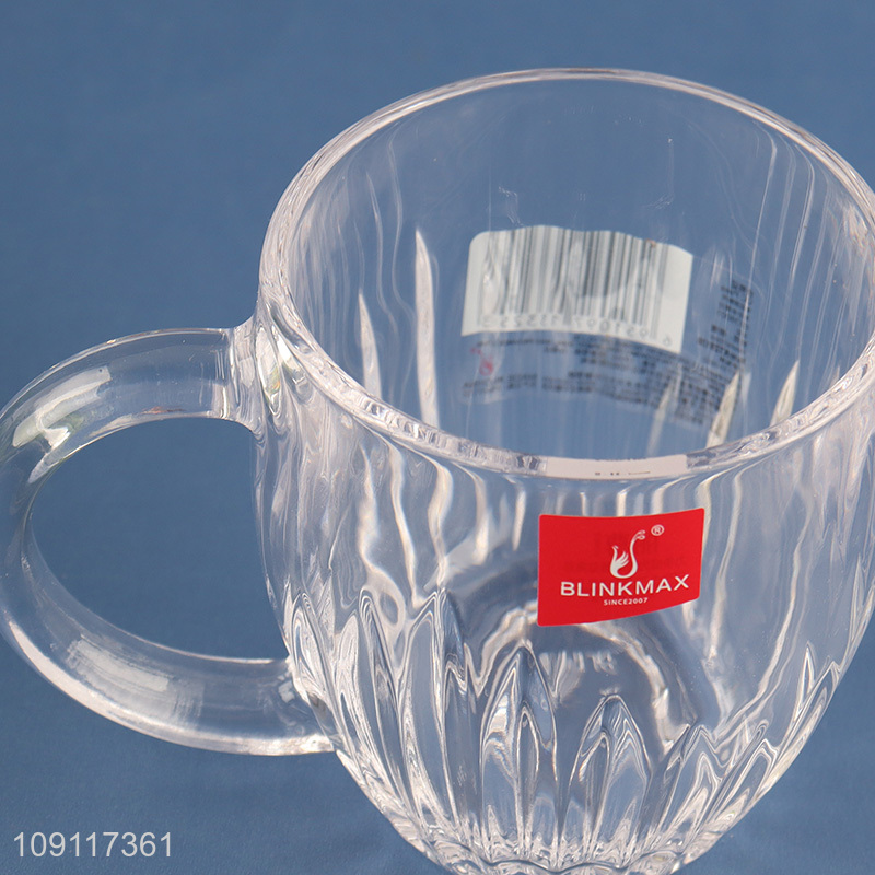 Factory supply glass clear water cup drinking cup tea cup for sale