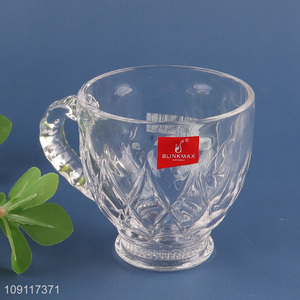 Top quality heat-resistant glass water cup drinking cup coffee cup with handle