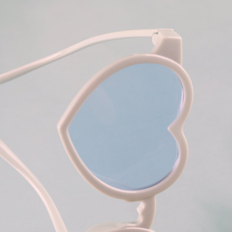 Best selling heart shape plastic fashion children sunglasses wholesale