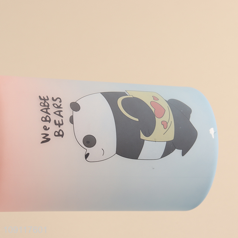 Top selling cartoon printed portable sports water bottle with handle