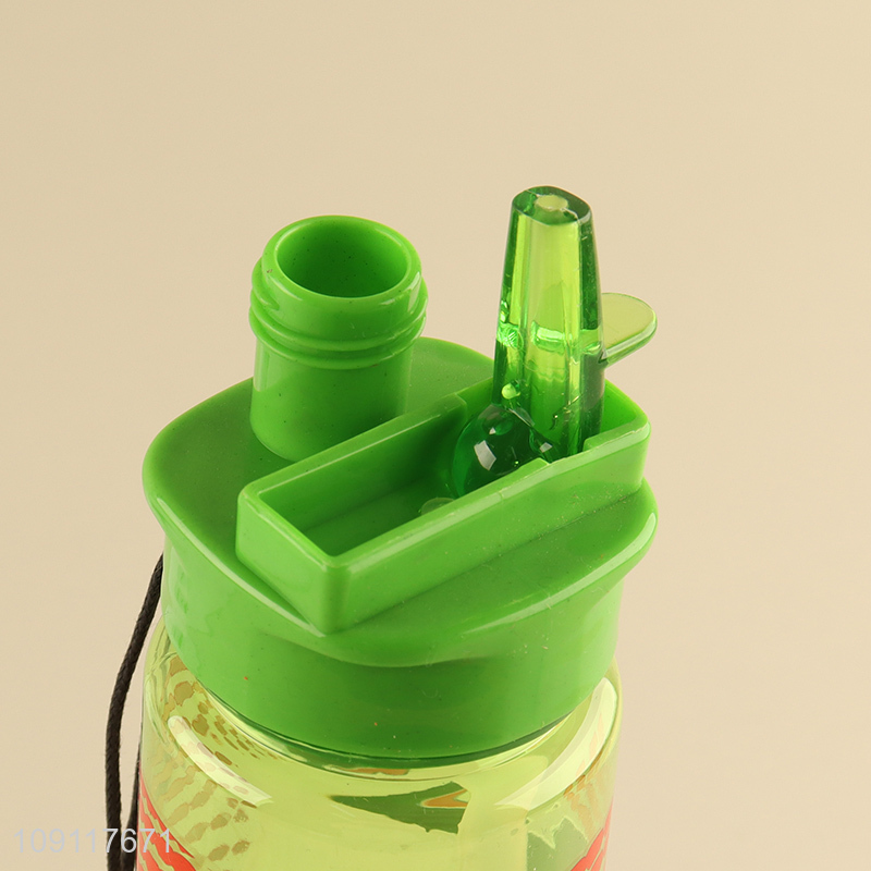 Good selling plastic 620ml water bottle drinking bottle with straw
