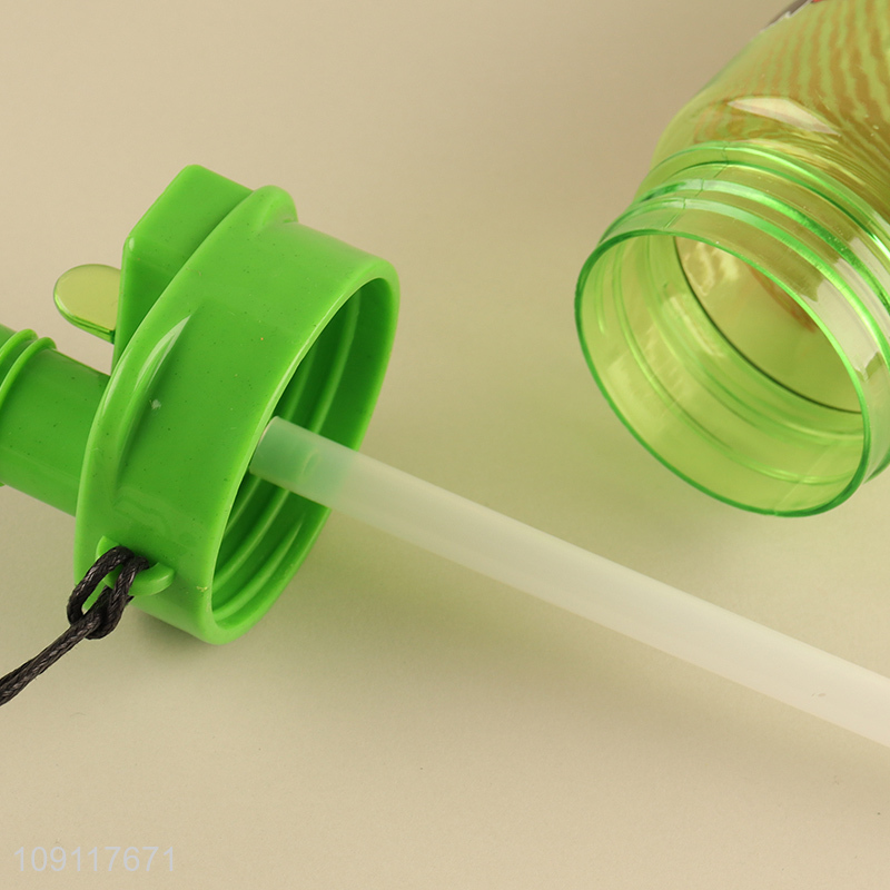 Good selling plastic 620ml water bottle drinking bottle with straw
