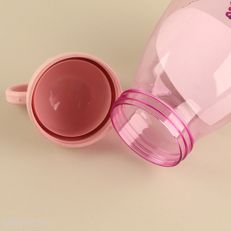 China wholesale pink cartoon plastic kids 500ml water bottle drinking bottle