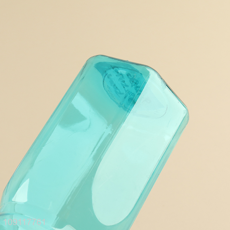 China products blue plastic 500ml water bottle drinking bottle with handle