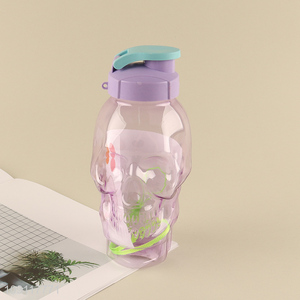 Latest products skull shape plastic water bottle drinking bottle for sale