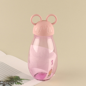 China wholesale pink cartoon plastic kids 500ml water bottle drinking bottle