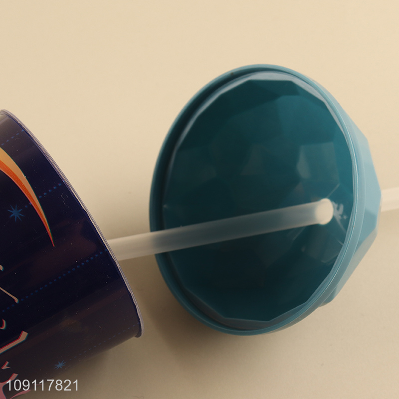 Hot selling plastic 500ml water cup straw cup drinking cup wholesale