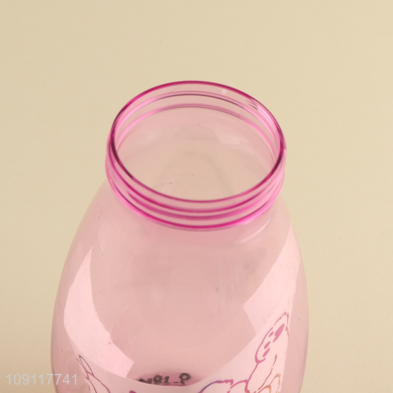 China wholesale pink cartoon plastic kids 500ml water bottle drinking bottle