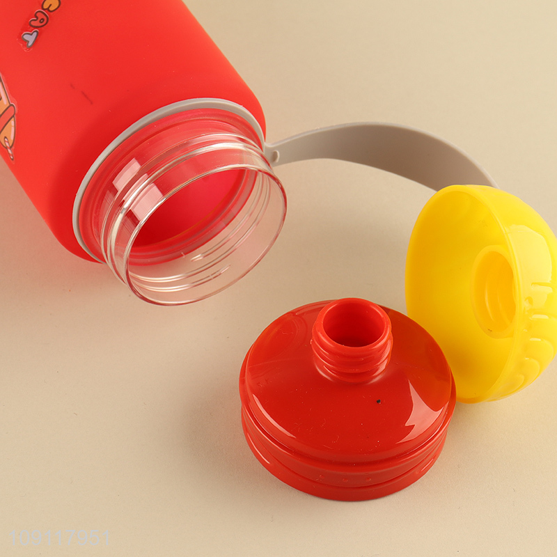Best selling portable cartoon printed plastic water bottle drinking bottle