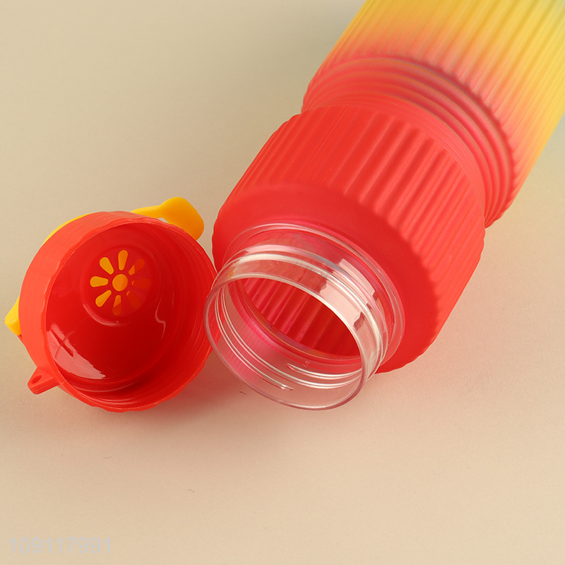 Low price rainbow color plastic water bottle drinking bottle