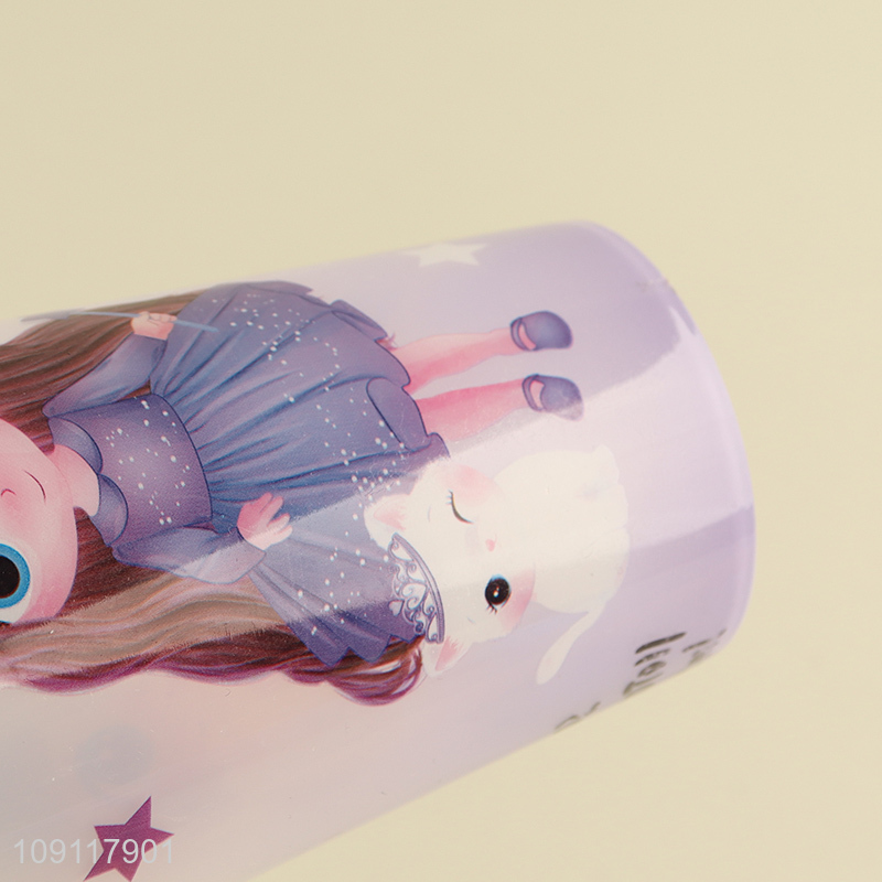 Good price plastic 500ml princess girls water cup straw cup