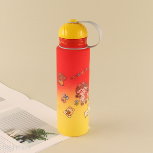 Best selling portable cartoon printed plastic water bottle drinking bottle