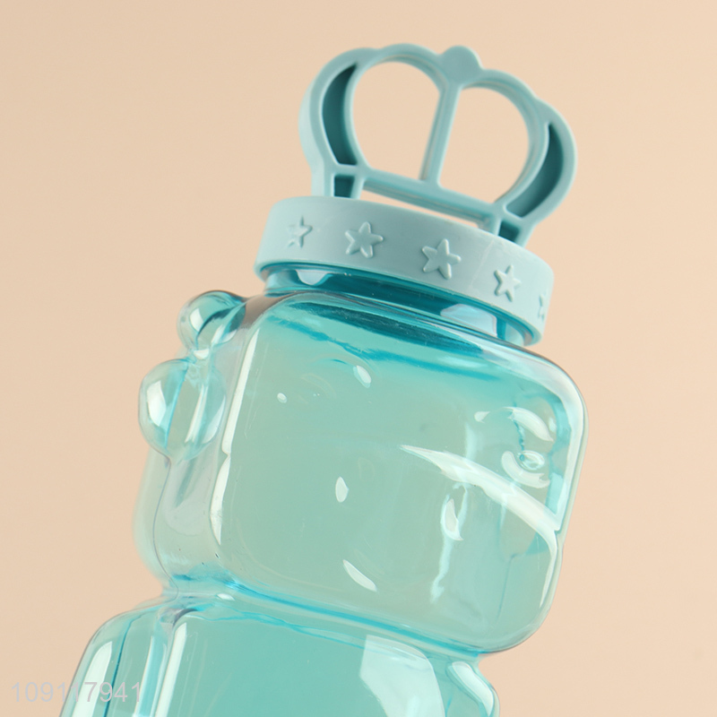 Low price blue plastic 650ml water bottle drinking bottle with handle