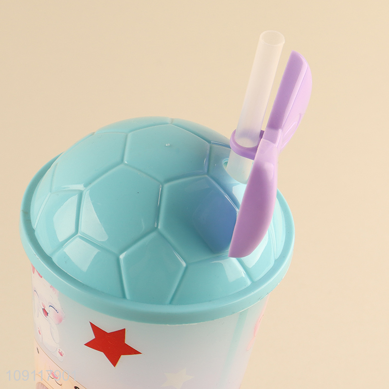 Good price plastic 500ml princess girls water cup straw cup