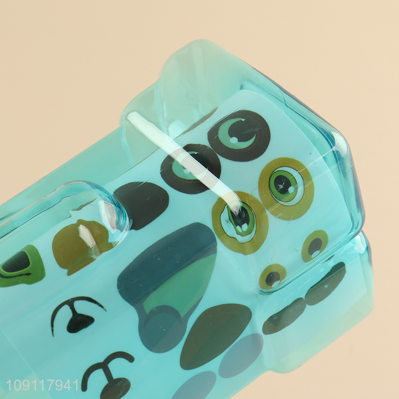 Low price blue plastic 650ml water bottle drinking bottle with handle