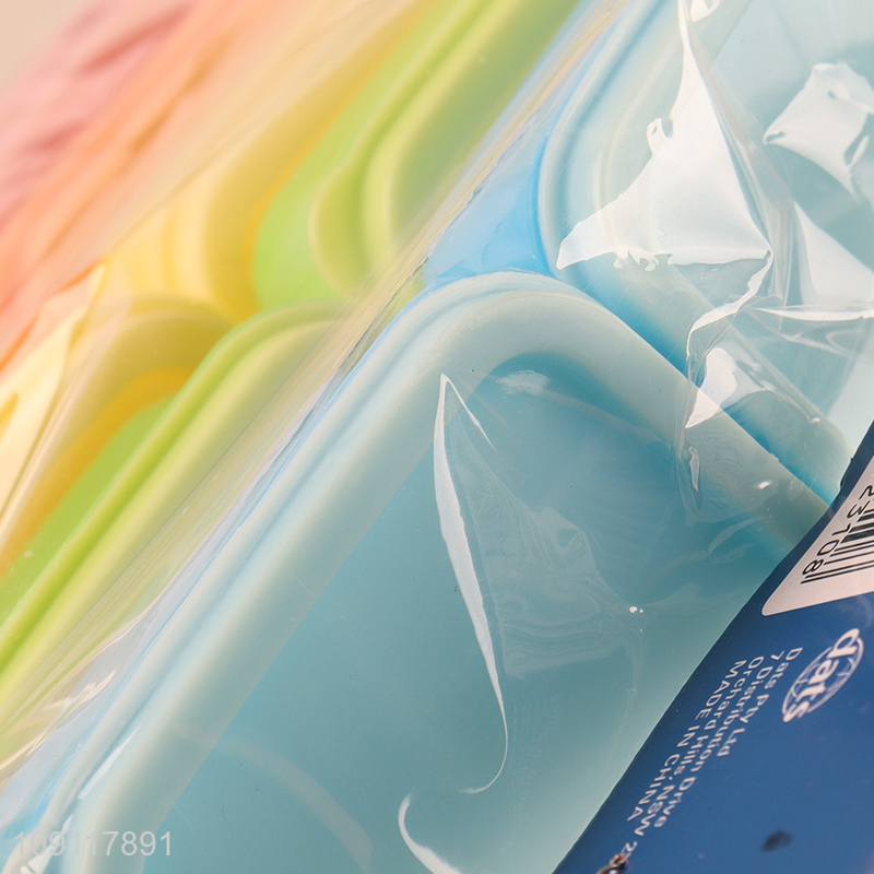 Best quality multicolor 10pcs plastic mini storage box with lid