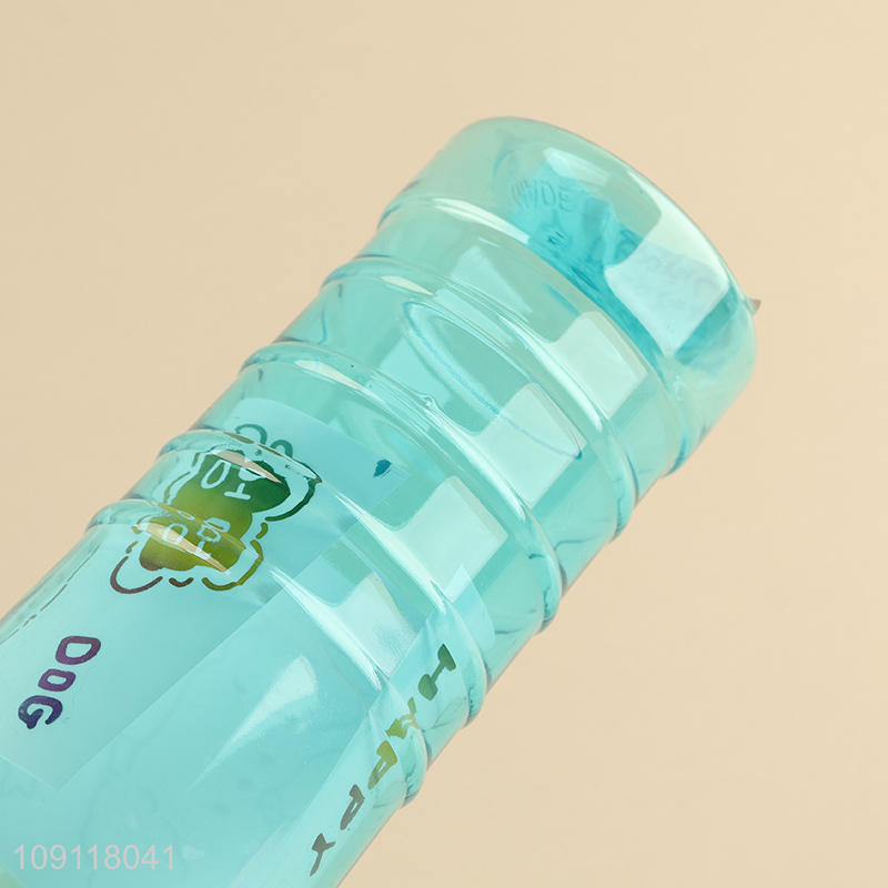 Hot selling blue plastic water bottle drinking bottle with handle