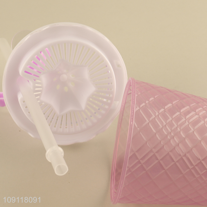 China products purple plastic girls water cup drinking cup straw cup