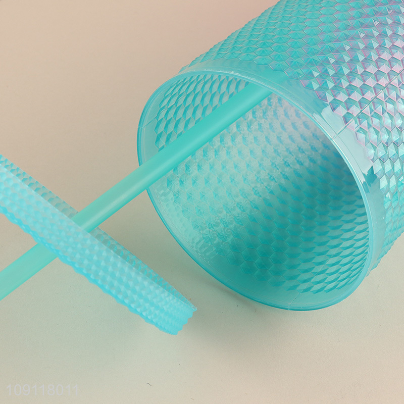 Most popular plastic water cup drinking cup straw cup with lid