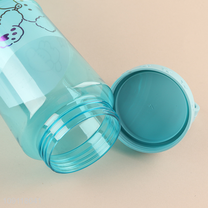 Hot selling blue plastic water bottle drinking bottle with handle