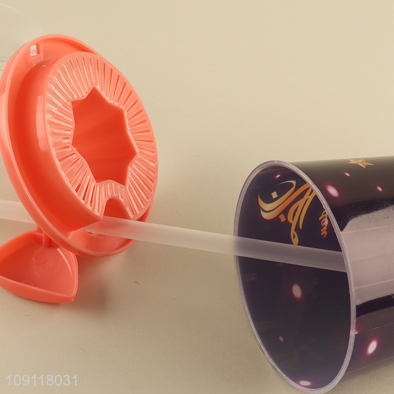 China supplier double wall plastic water cup straw cup for sale